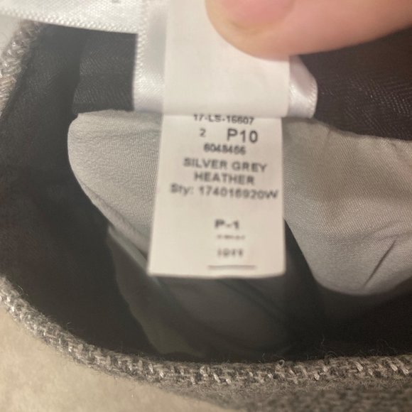 Talbots silver gray heathered sparkly wool blend pant 18 W - Picture 8 of 11